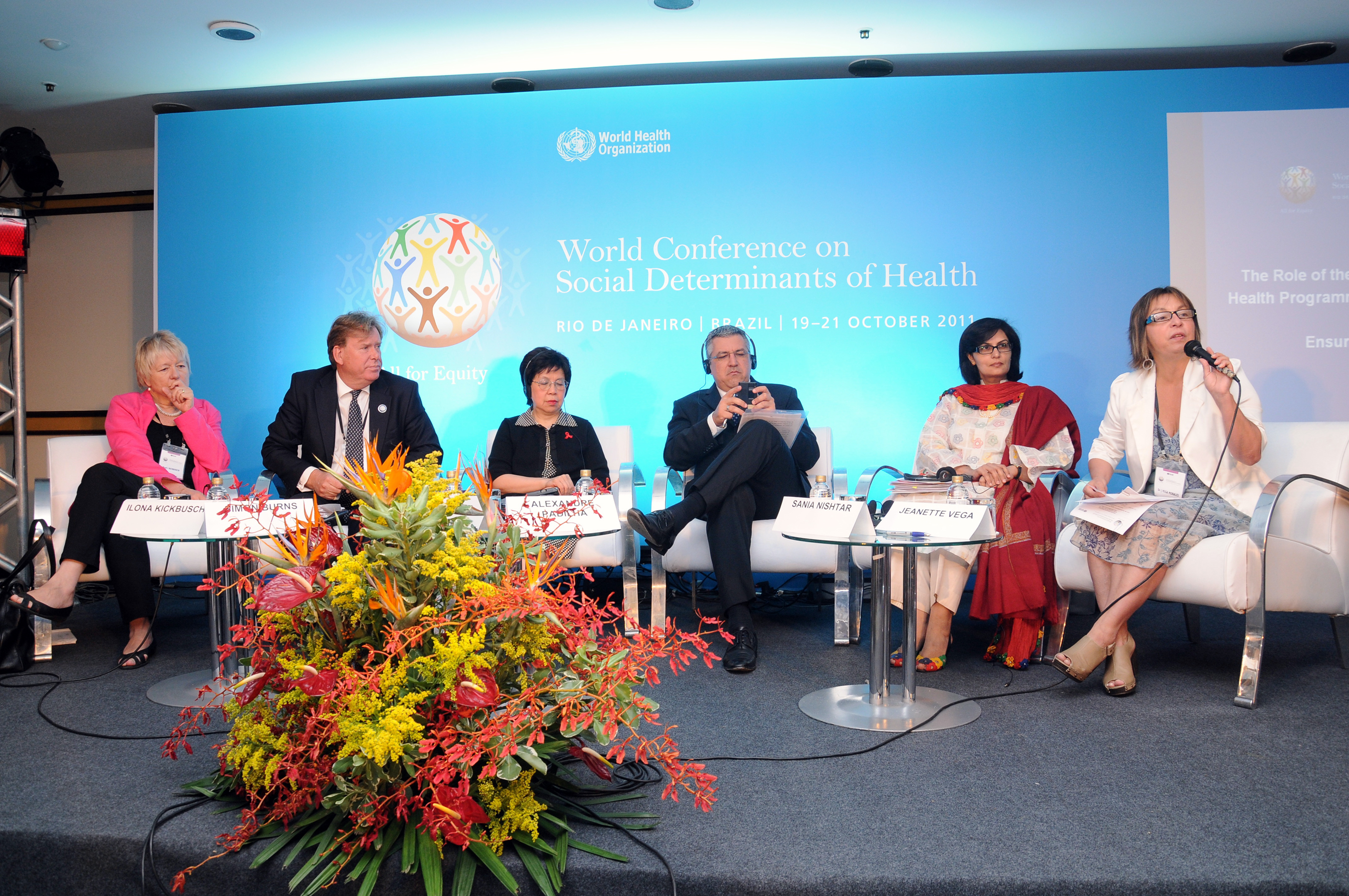  Sania Nishtar at a ministerial panel on health in Rio, October 2011.