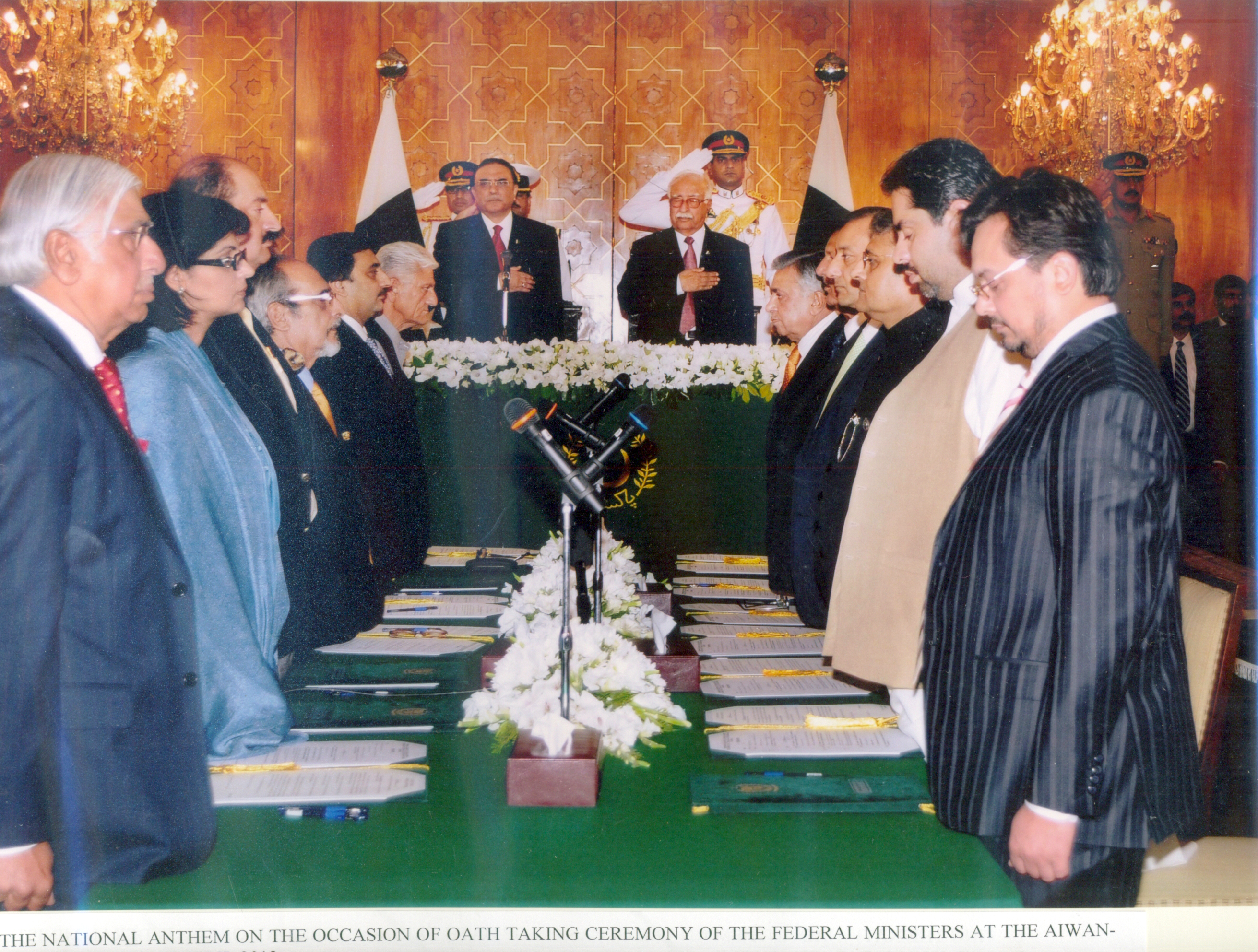 Taking oath as minister, Islamabad 2013